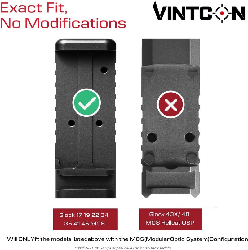VINTCON Store لوحة محول البصريات لجلوك 19 17 MOS، متوافقة مع هولوسون 407C/507C/508T تريجيكون RMR/SRO متينة - Image 2